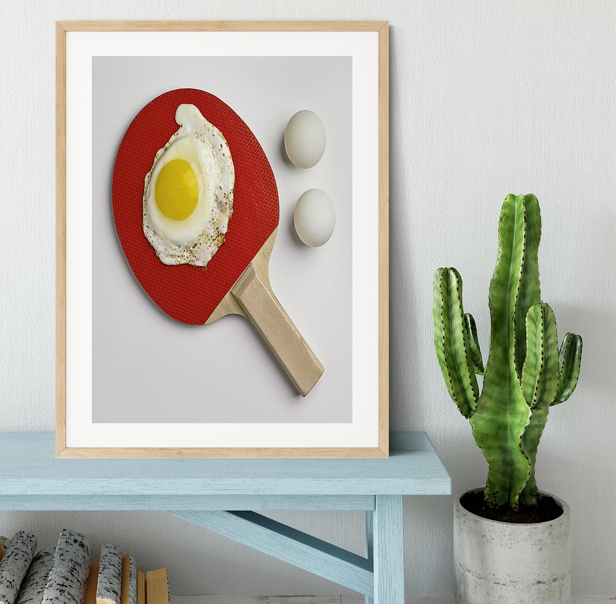 Egg Ping Pong Framed Print - 1x - 3