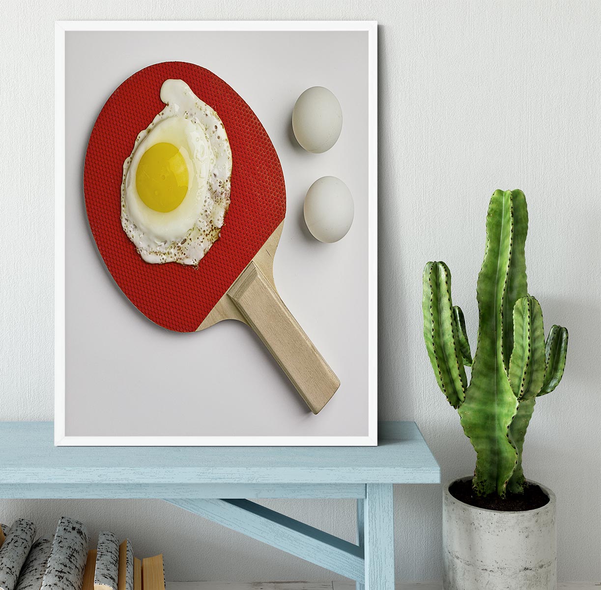 Egg Ping Pong Framed Print - 1x -6