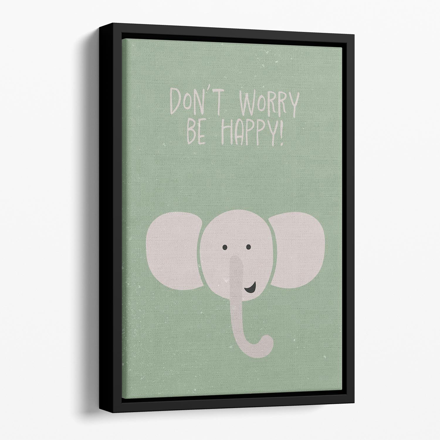 Elephant nursery print Floating Framed Canvas - 1x - 1