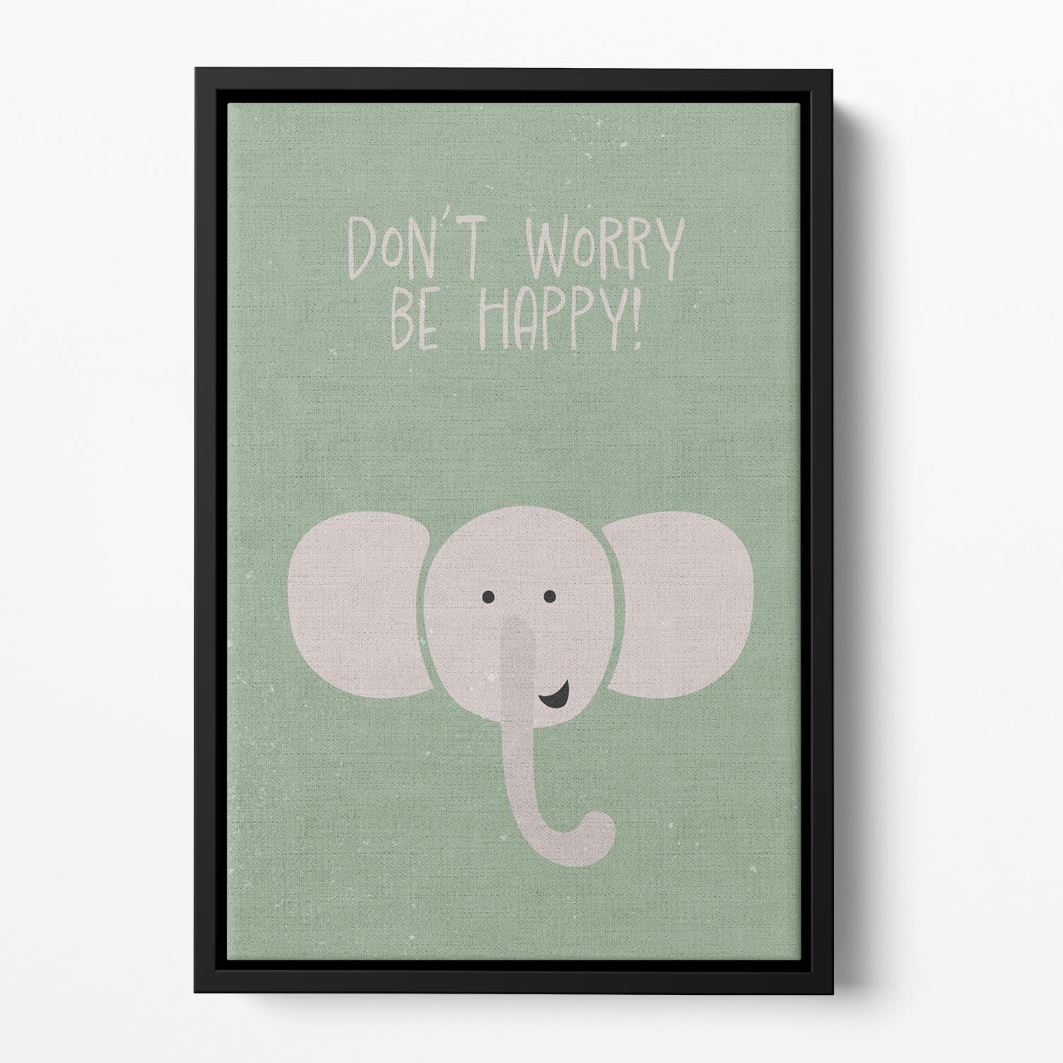 Elephant nursery print Floating Framed Canvas - 1x - 2