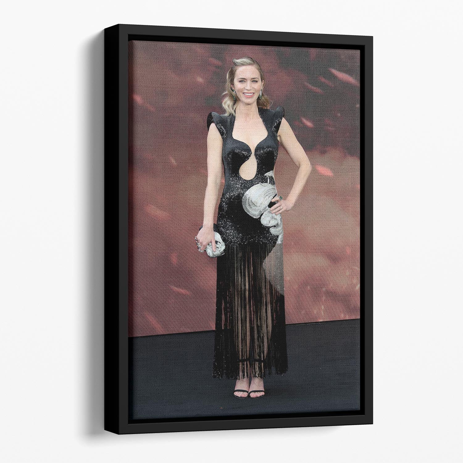 Emily Blunt at the Oppenheimer Premiere Floating Framed Canvas - Canvas Art Rocks - 1