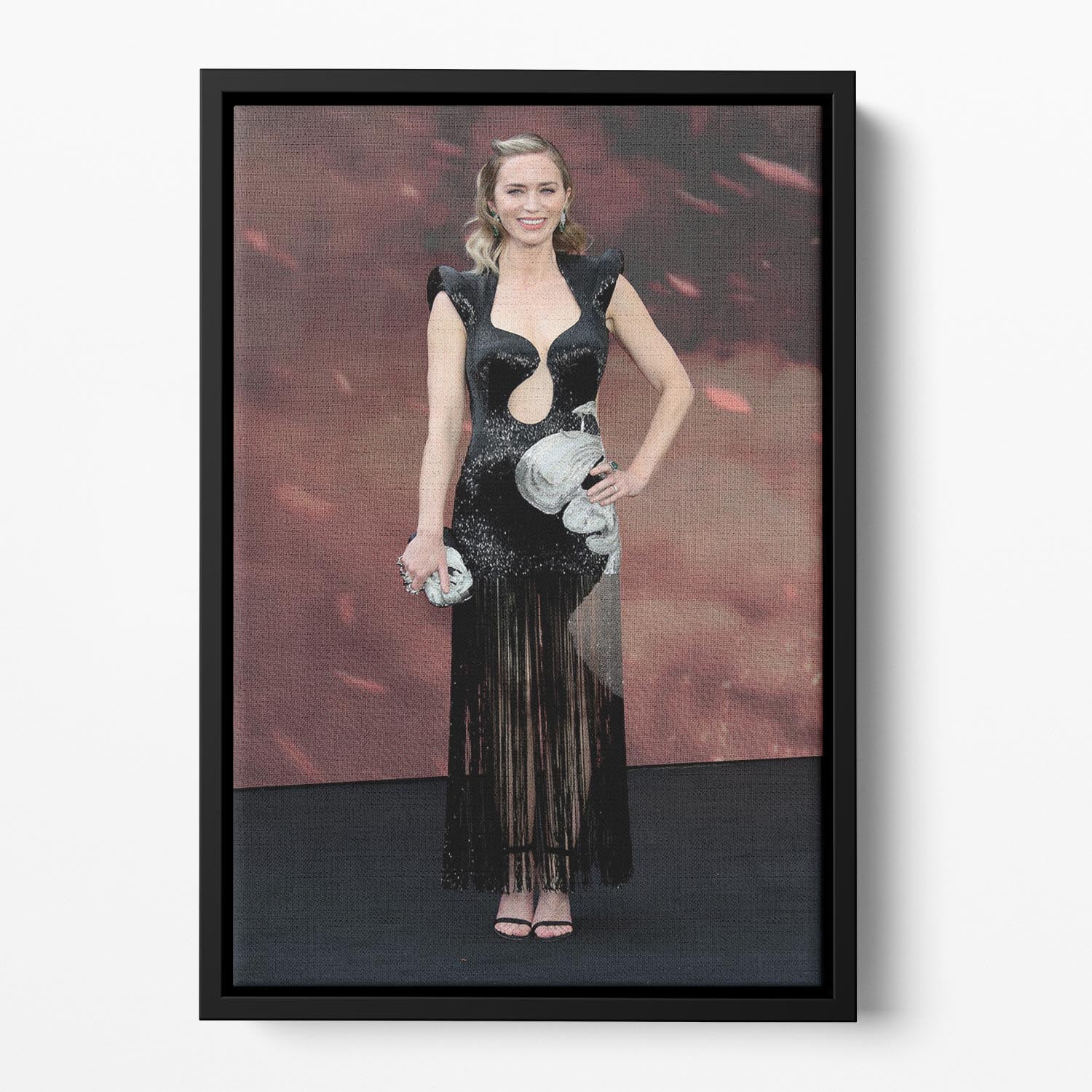 Emily Blunt at the Oppenheimer Premiere Floating Framed Canvas - Canvas Art Rocks - 2