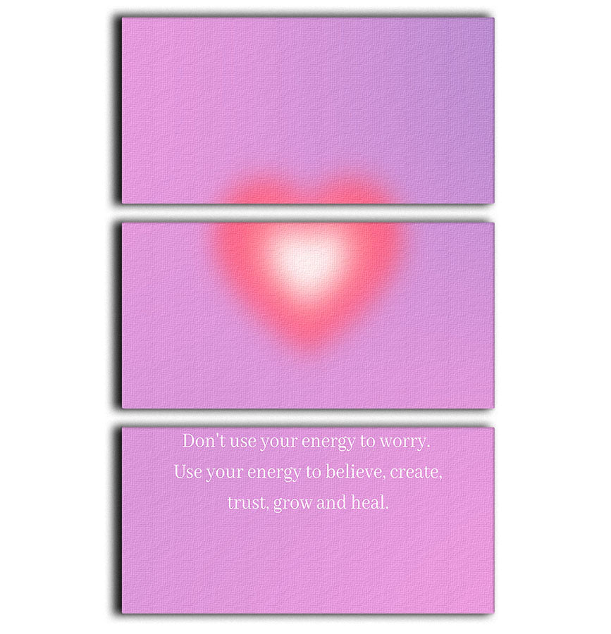 Encouragement Illumination Poster 3 Split Panel Canvas Print - Canvas Art Rocks - 1