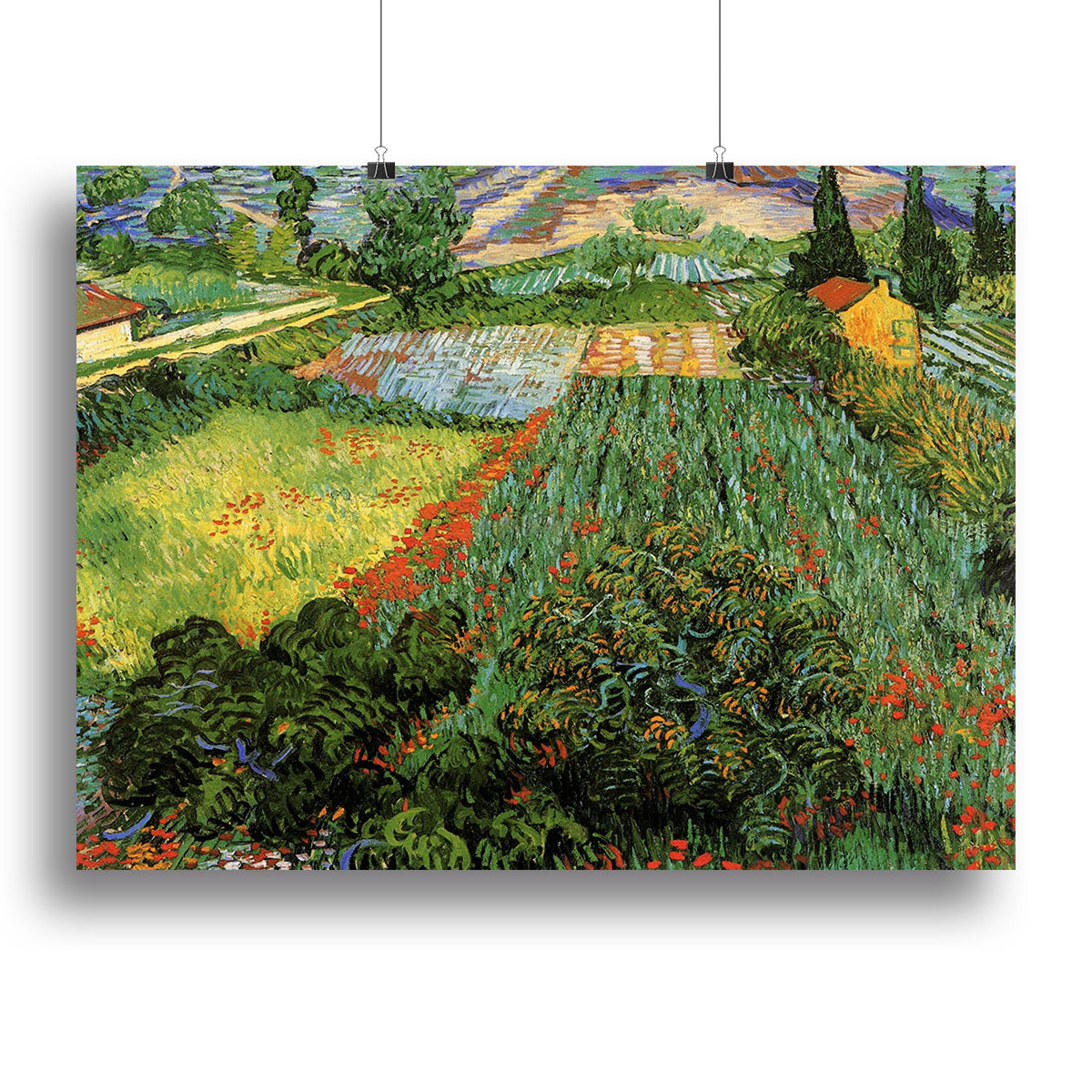 Field with Poppies by Van Gogh Poster - Unframed
