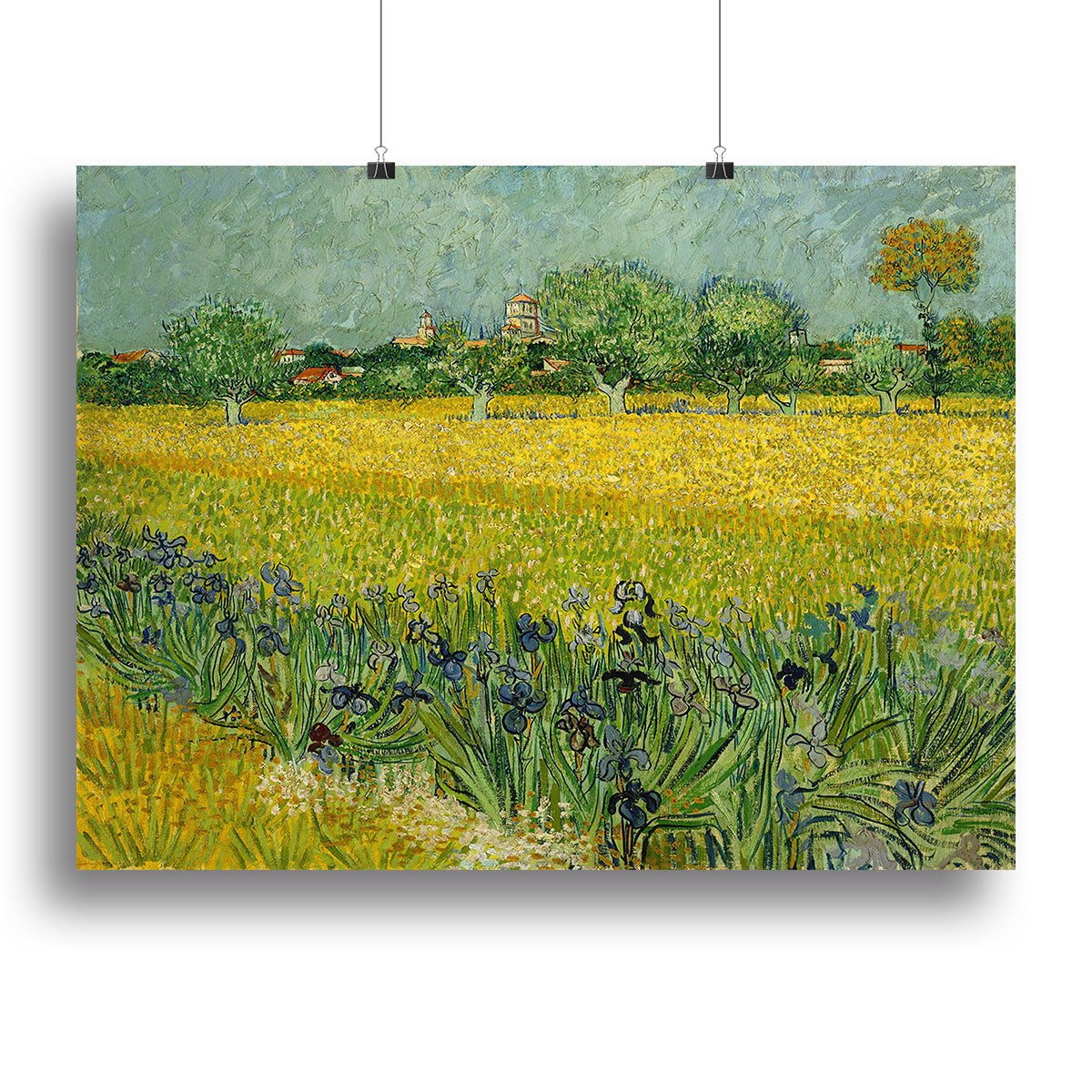 Field with flowers near Arles Poster - Unframed
