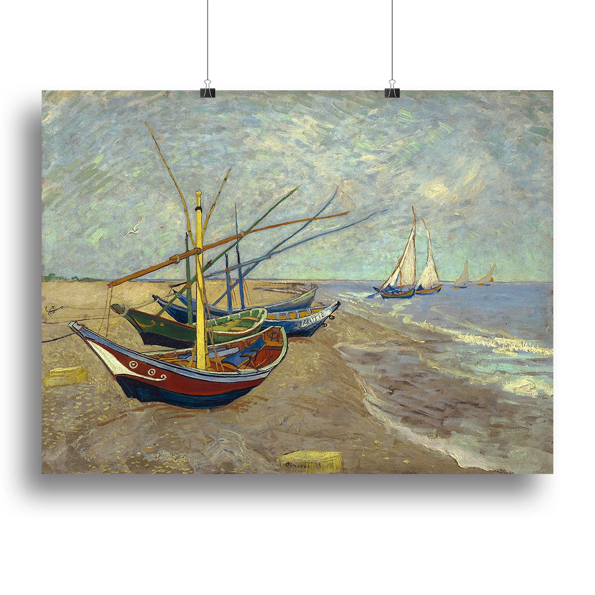 Fishing boats at Sainte Marie Poster - Unframed
