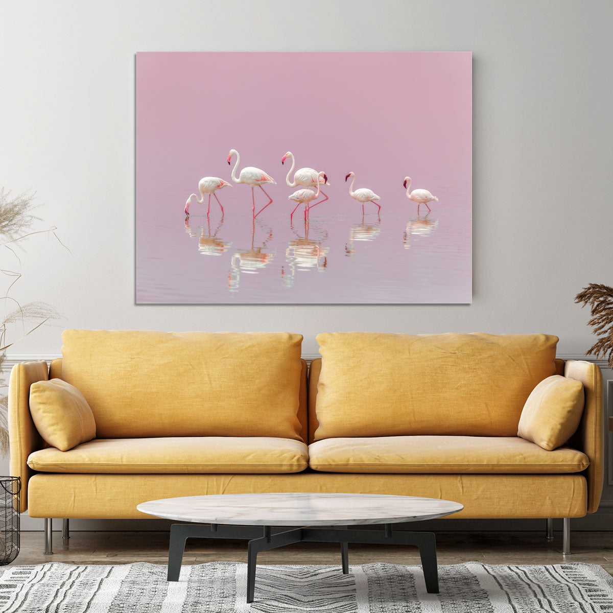 Flamingos Canvas Print or Poster - 1x - 4