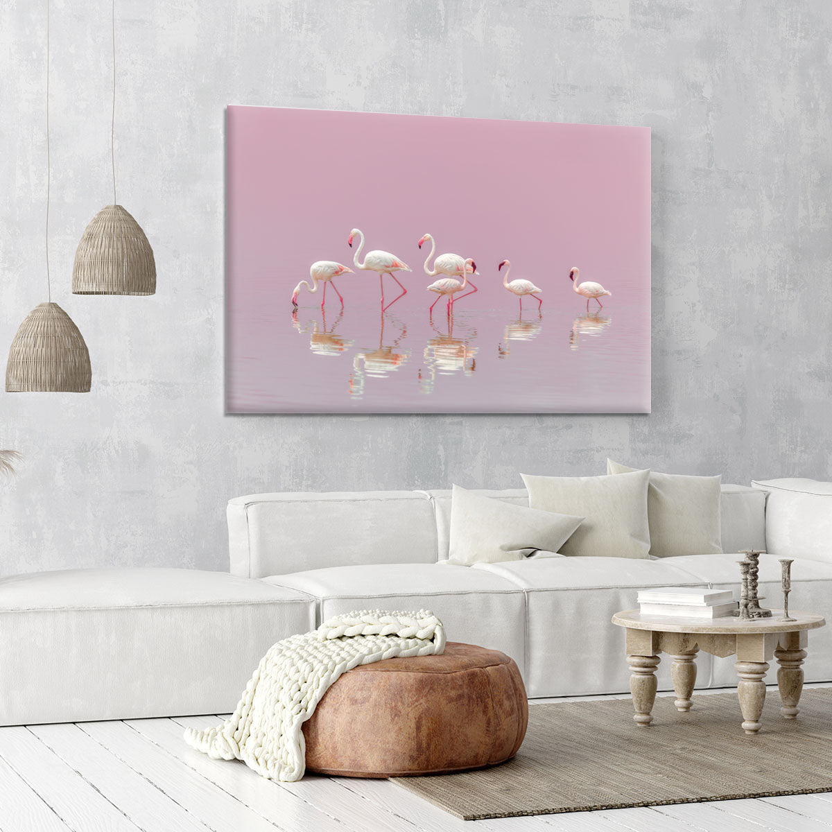 Flamingos Canvas Print or Poster - 1x - 6