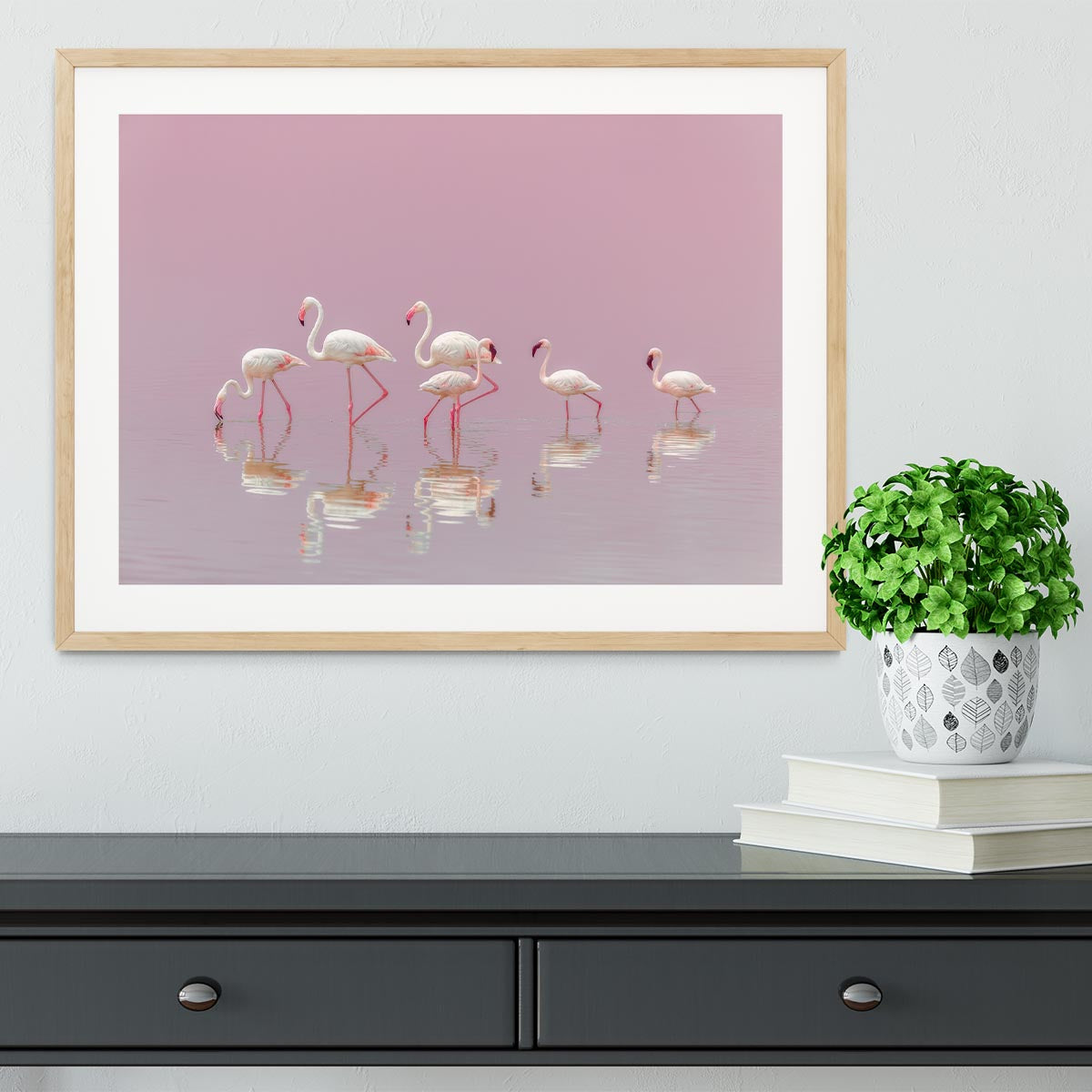 Flamingos Framed Print - 1x - 3