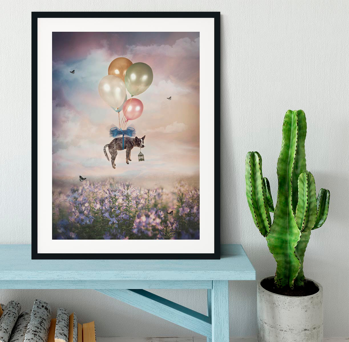 Floating Gift Dog Framed Print - 1x - 1