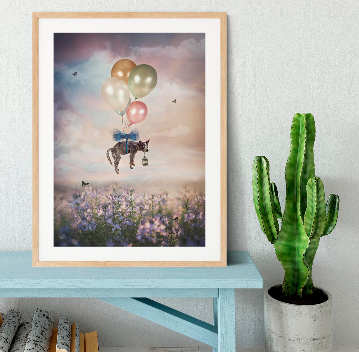 Floating Gift Dog Framed Print - 1x - 3