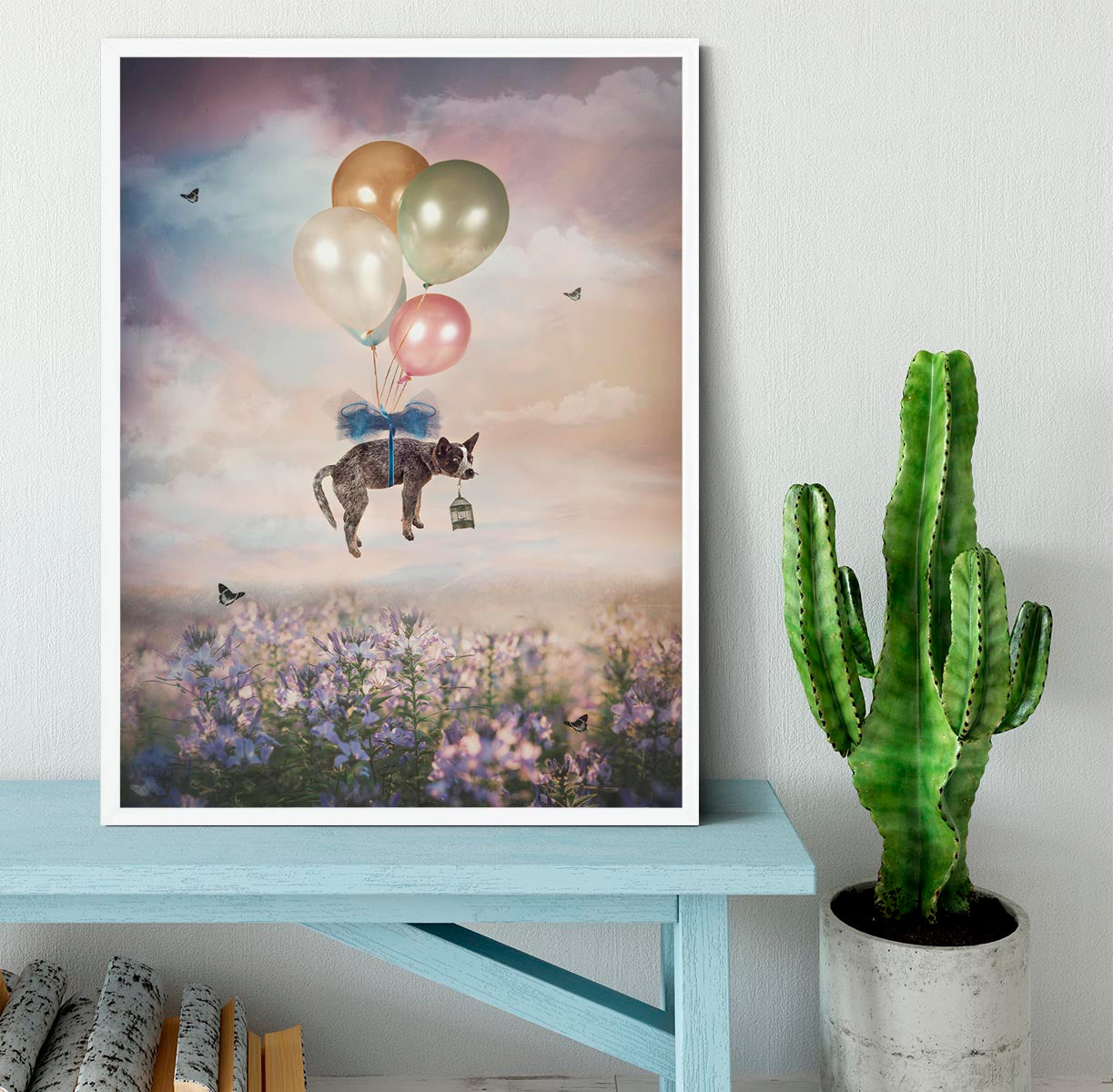 Floating Gift Dog Framed Print - 1x -6