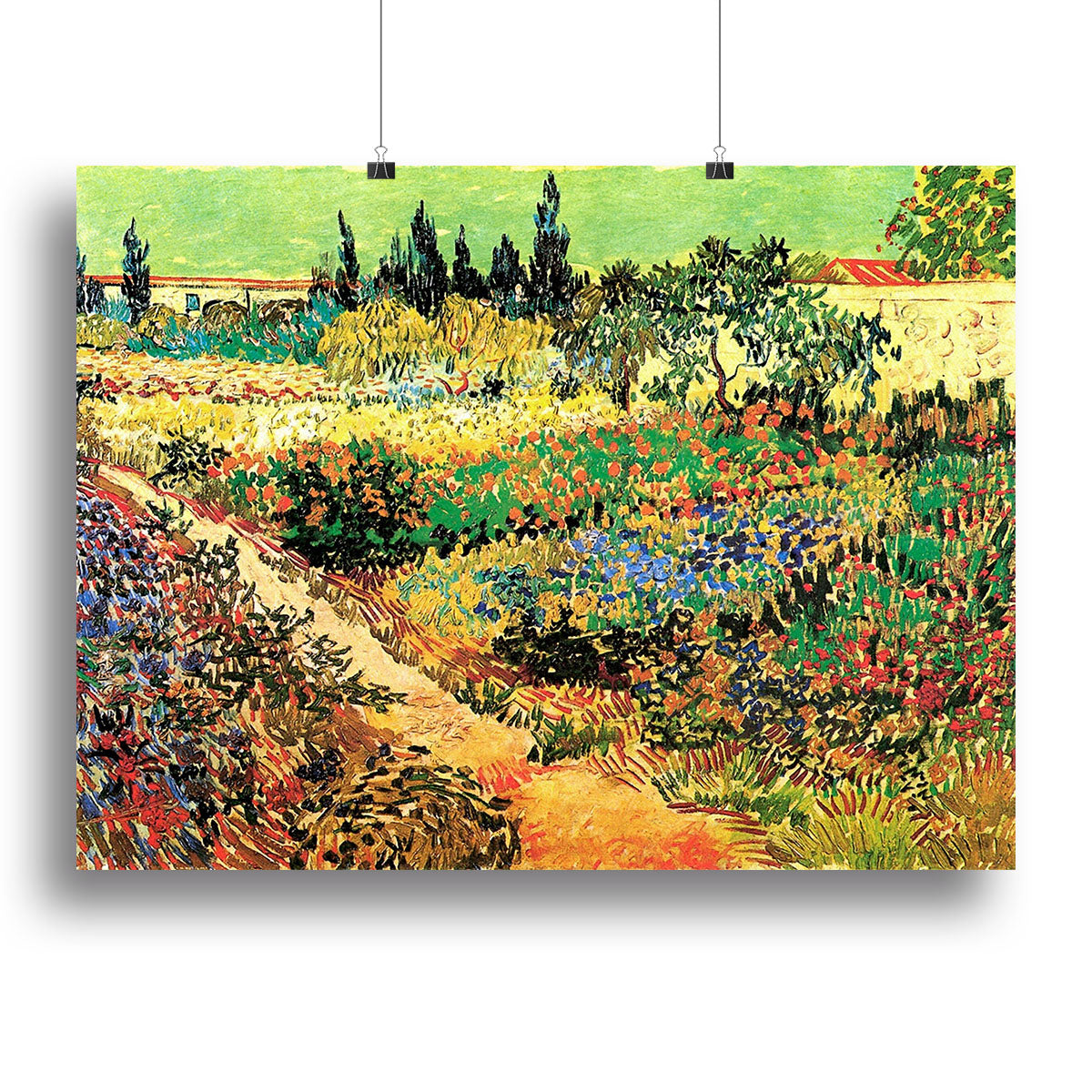 Flowering Garden with Path by Van Gogh Poster - Unframed