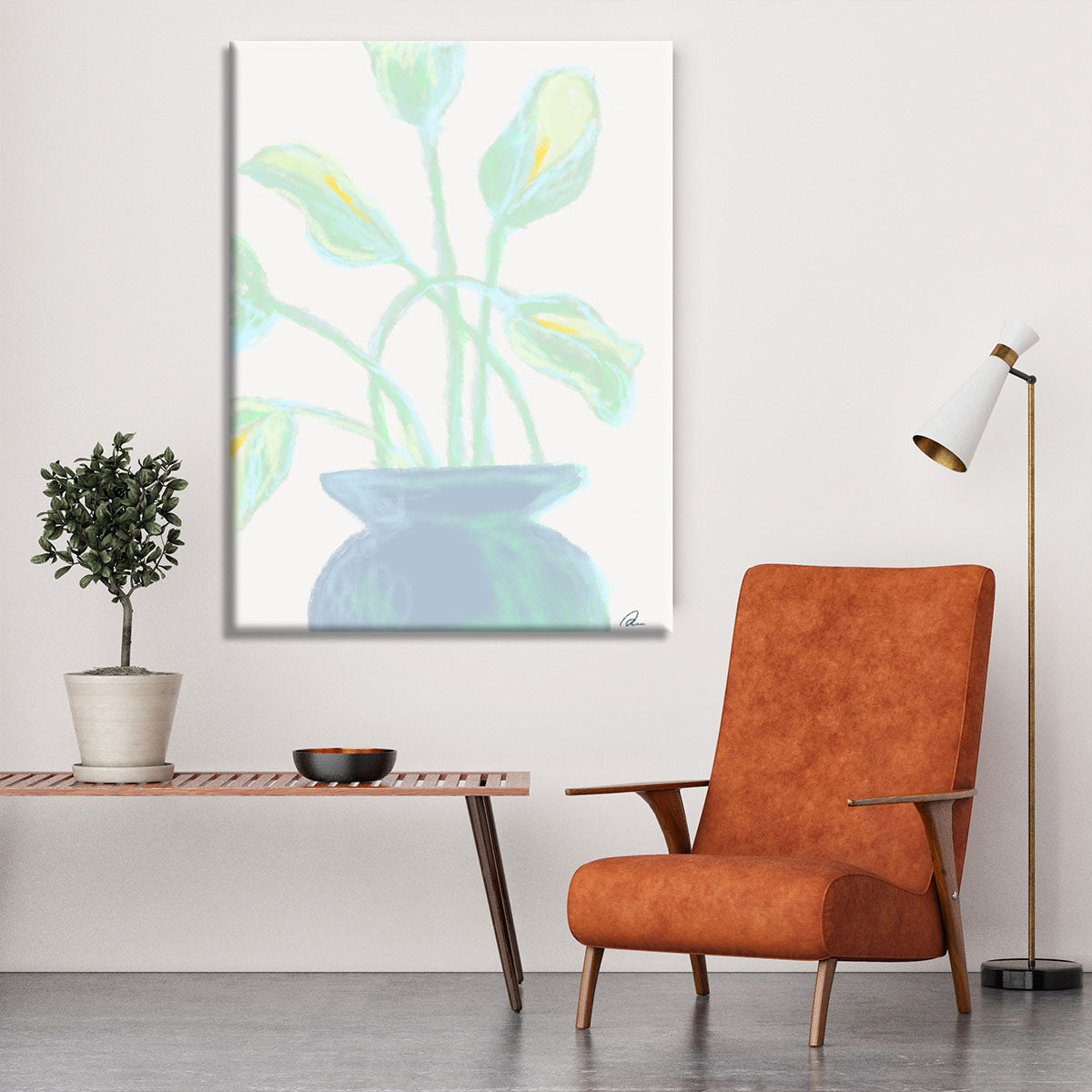 Flowers Mint Canvas Print or Poster - 1x - 6