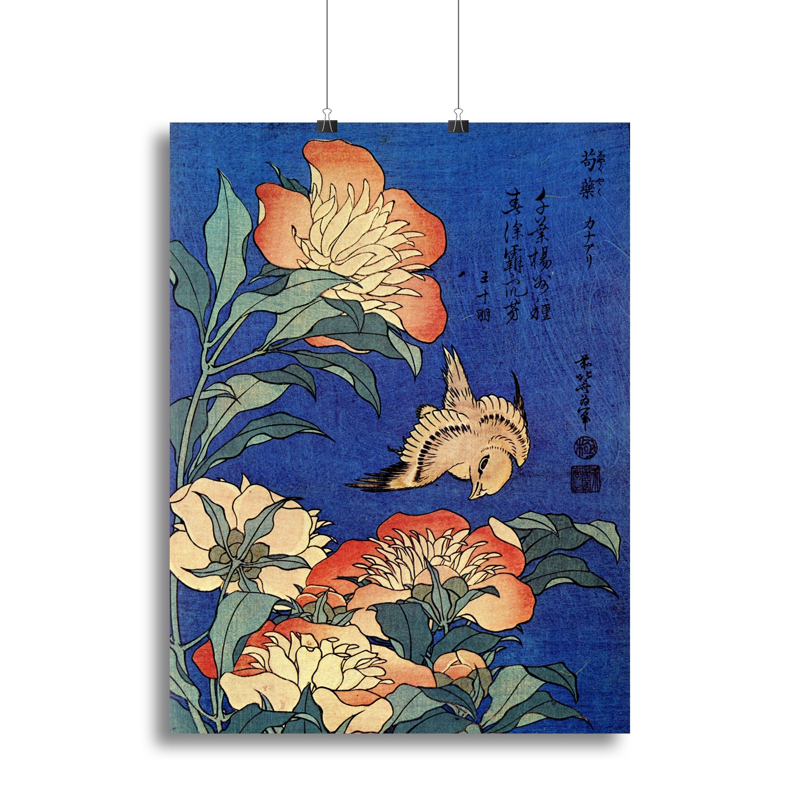 Flowers by Hokusai Poster - Unframed