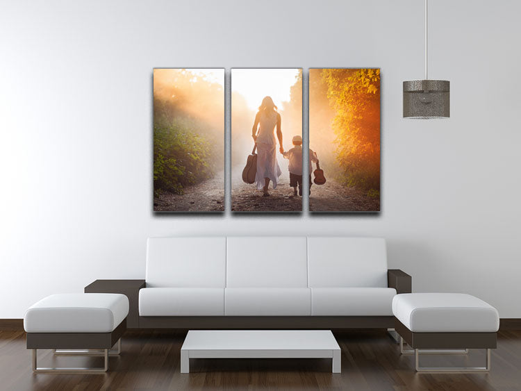 Forest musicians 3 Split Panel Canvas Print - 1x - 3