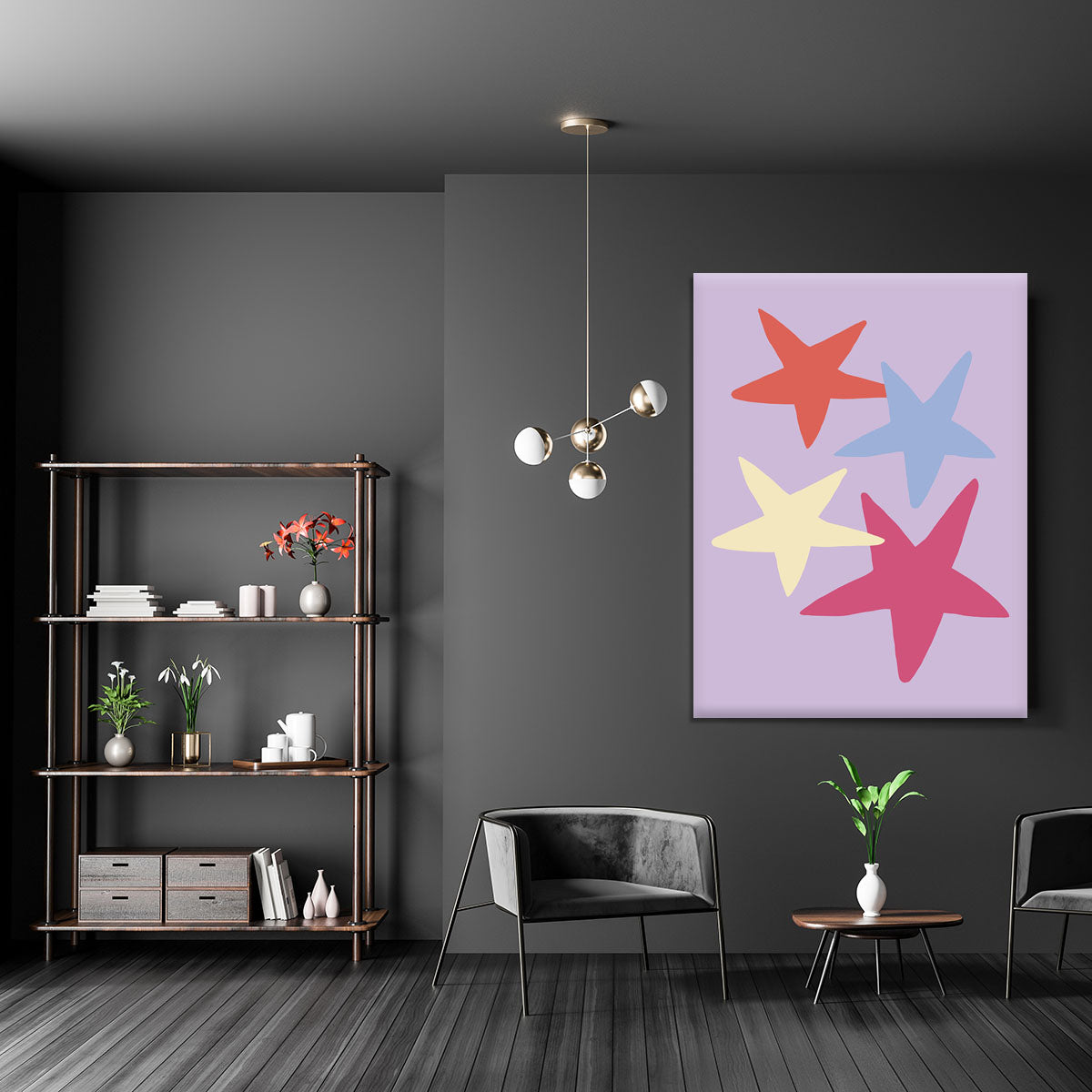 Four Stars Canvas Print or Poster - 1x - 5