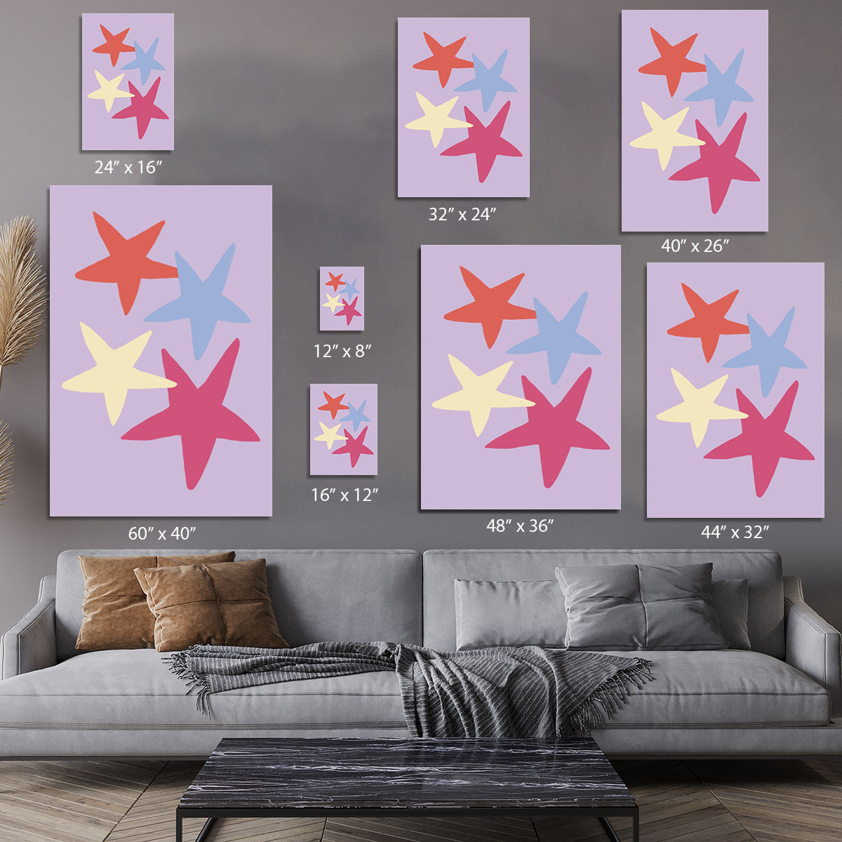 Four Stars Canvas Print or Poster - 1x - 7