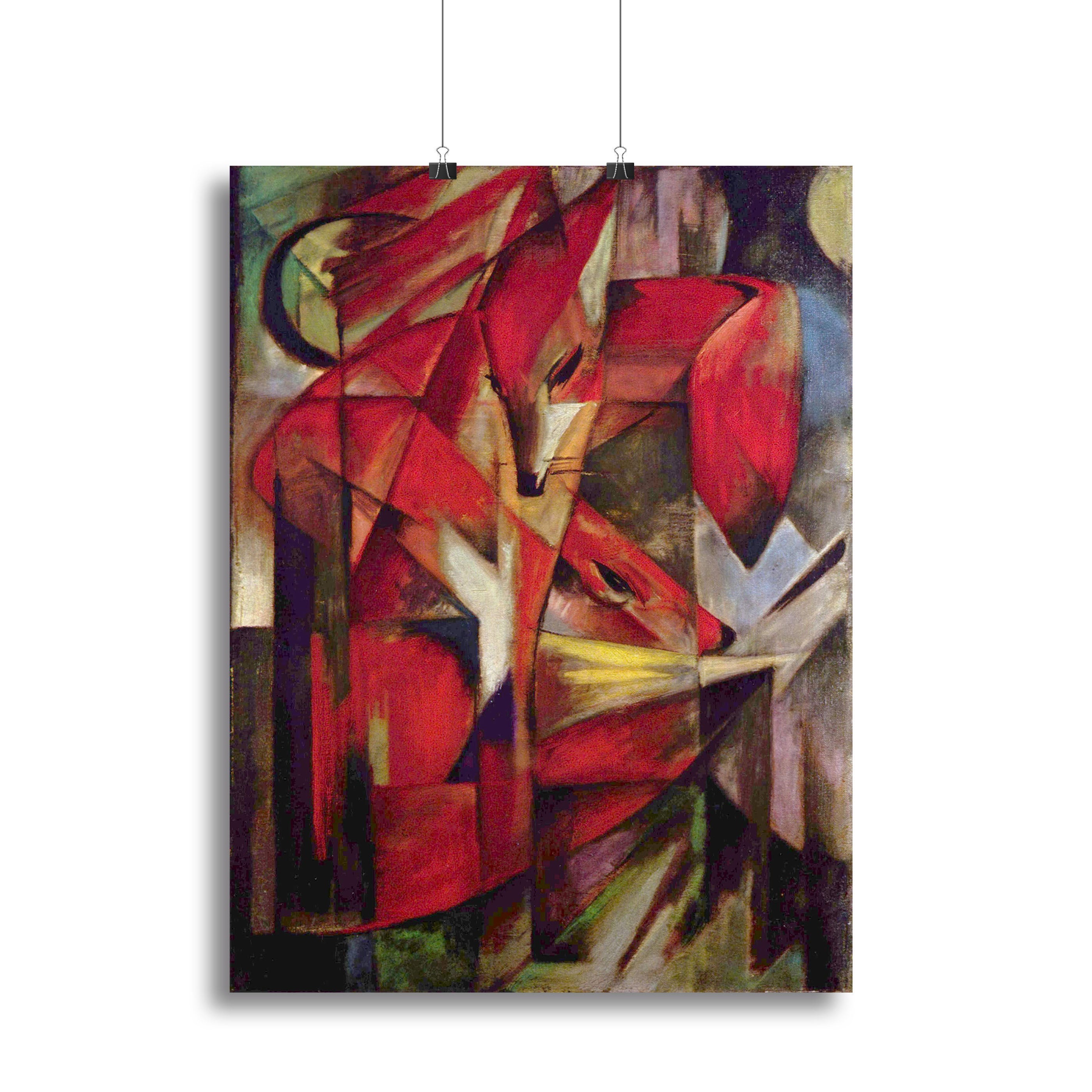 Foxes by Franz Marc Poster - Unframed