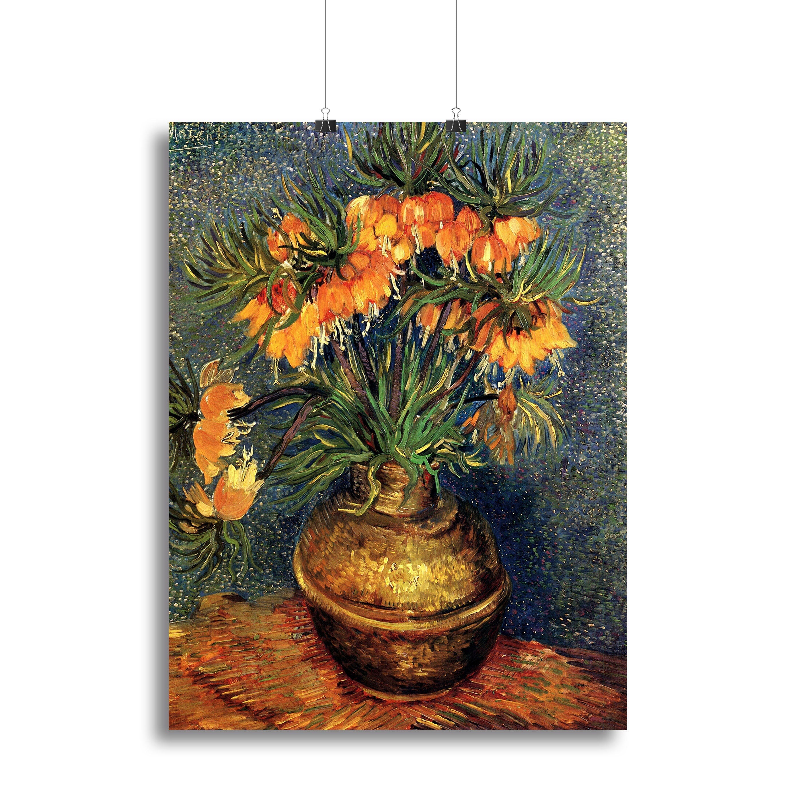 Fritillaries in a Copper Vase by Van Gogh Poster - Unframed