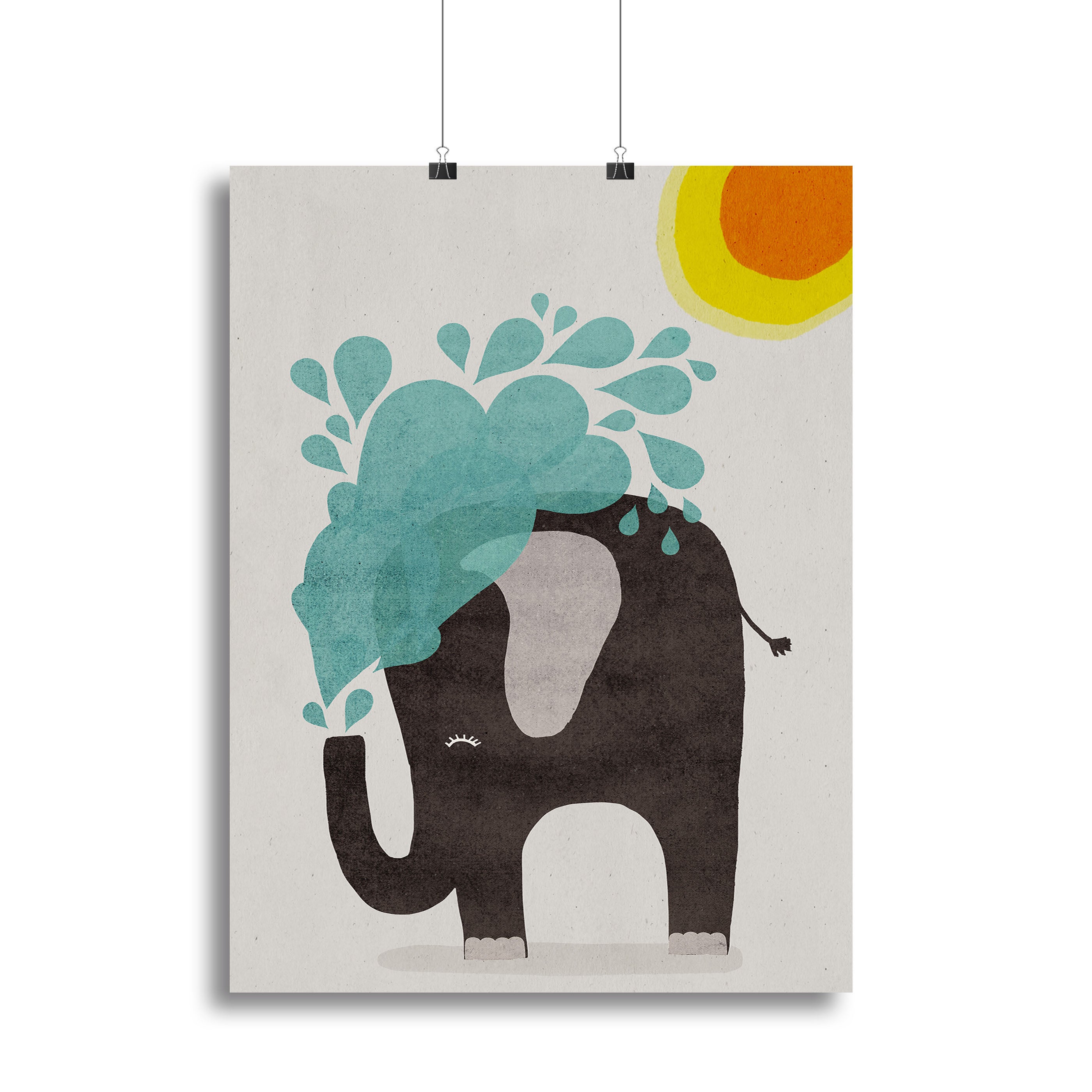 Funny elephant Canvas Print or Poster - 1x - 2