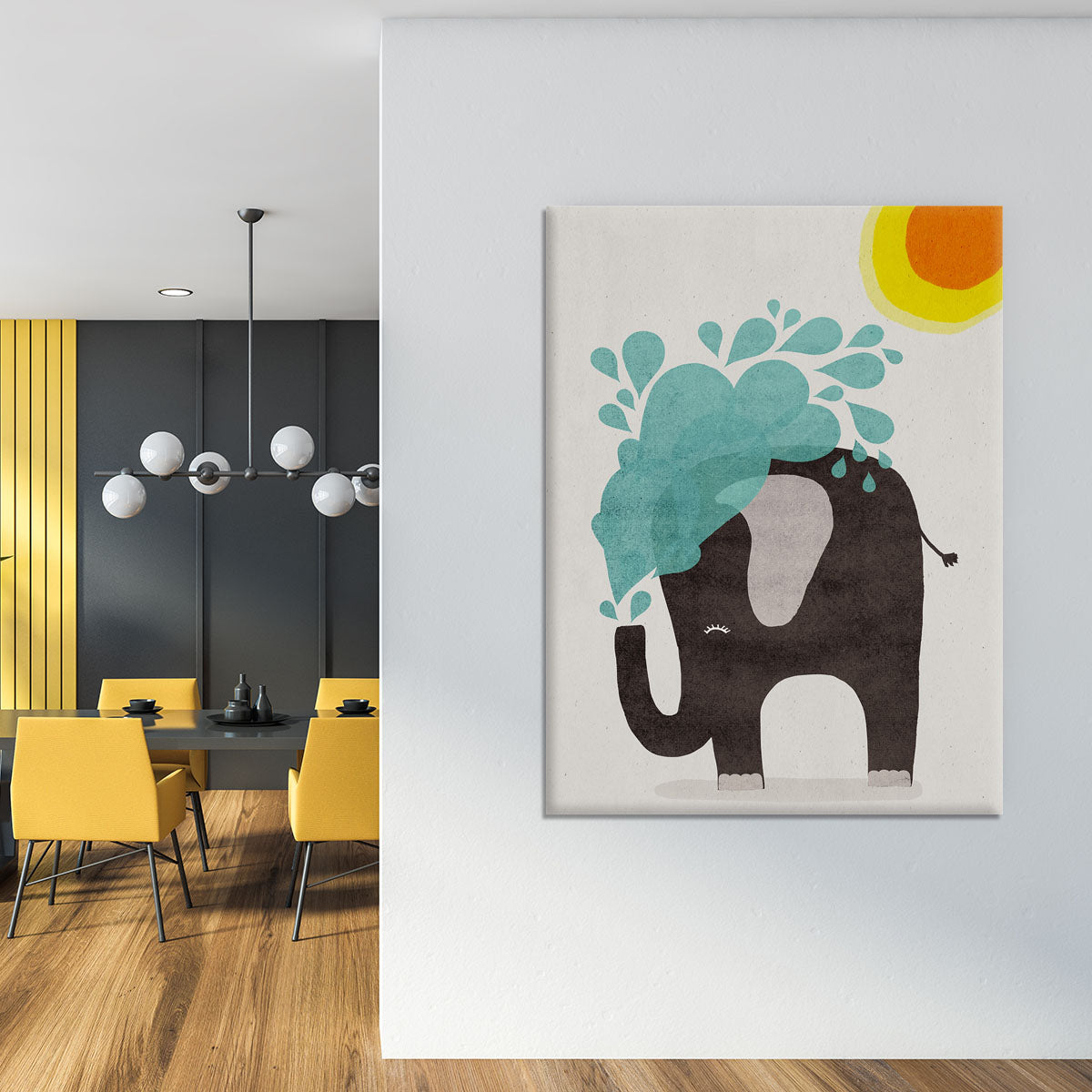 Funny elephant Canvas Print or Poster - 1x - 4