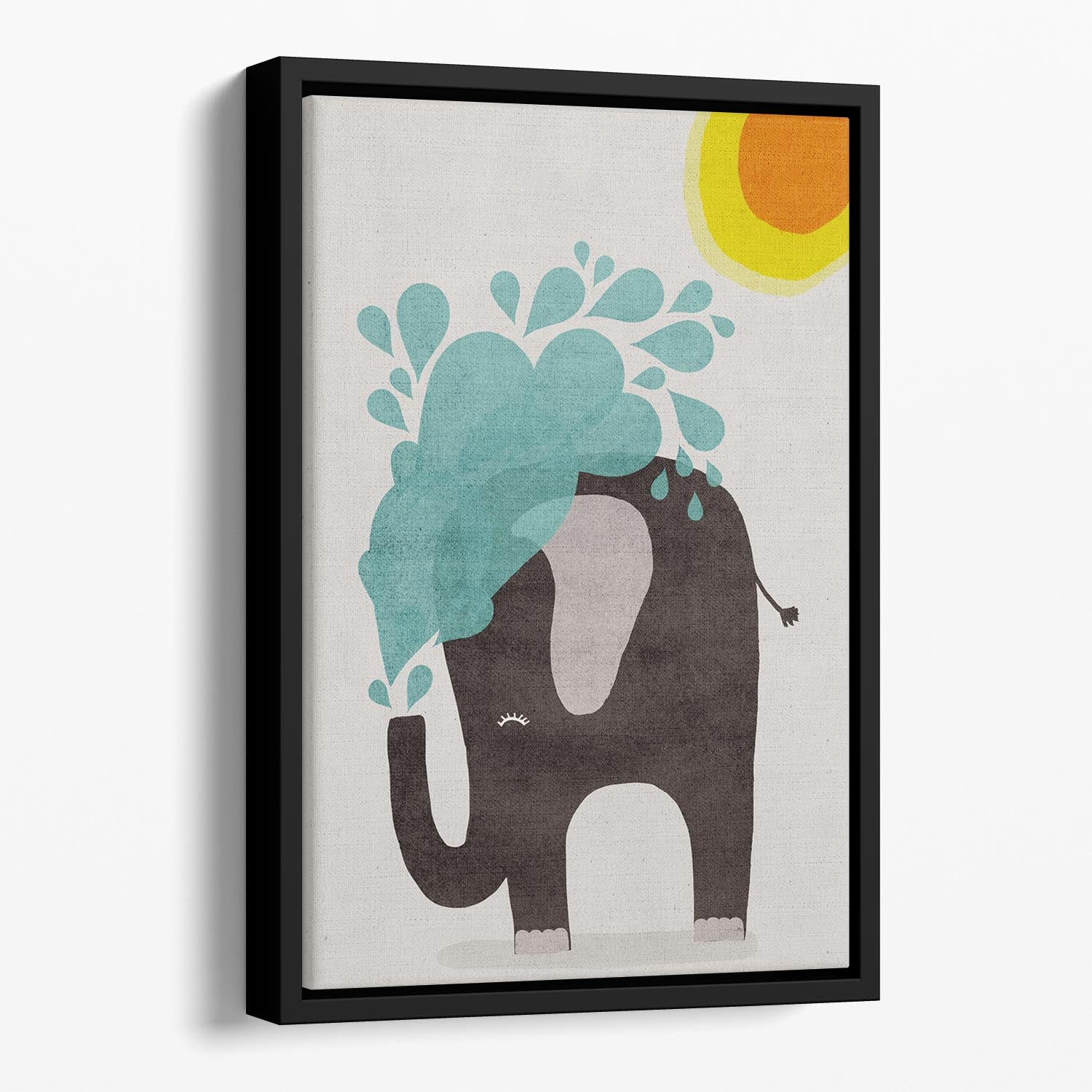 Funny elephant Floating Framed Canvas - 1x - 1