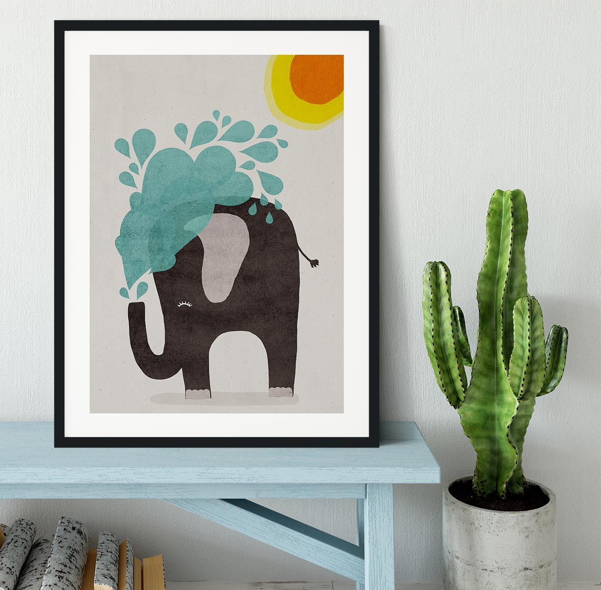 Funny elephant Framed Print - 1x - 1