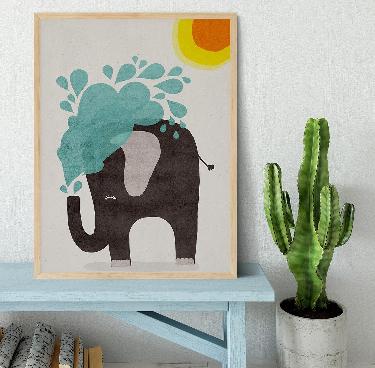 Funny elephant Framed Print - 1x - 4