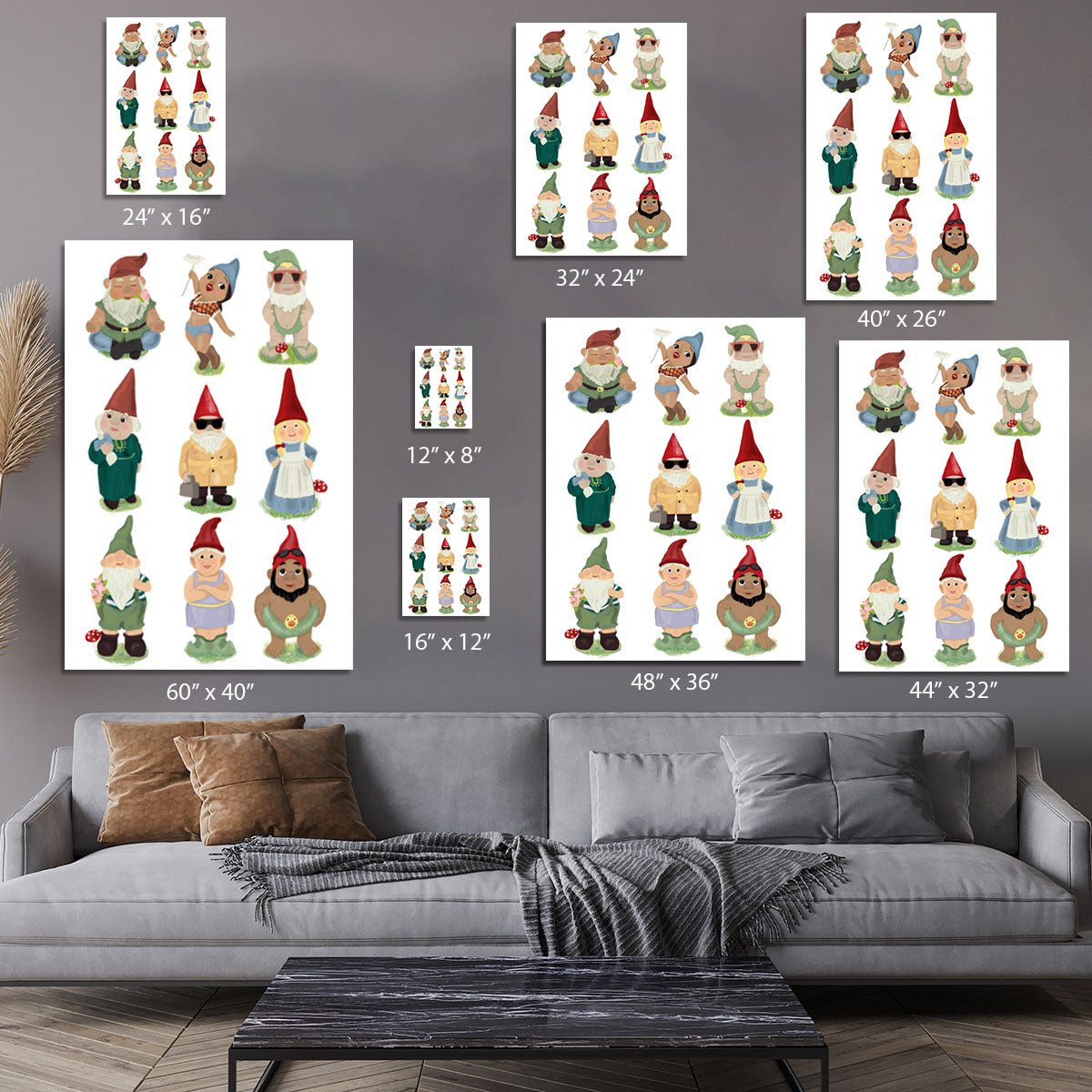 Garden Gnomes Canvas Print or Poster - 1x - 7