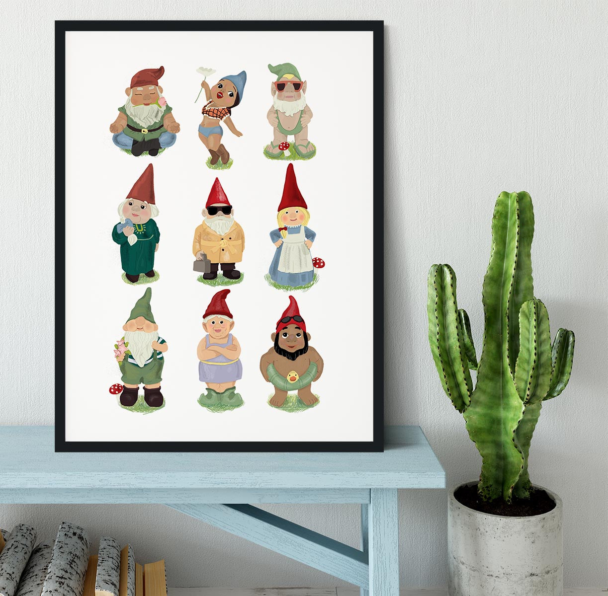 Garden Gnomes Framed Print - 1x - 1