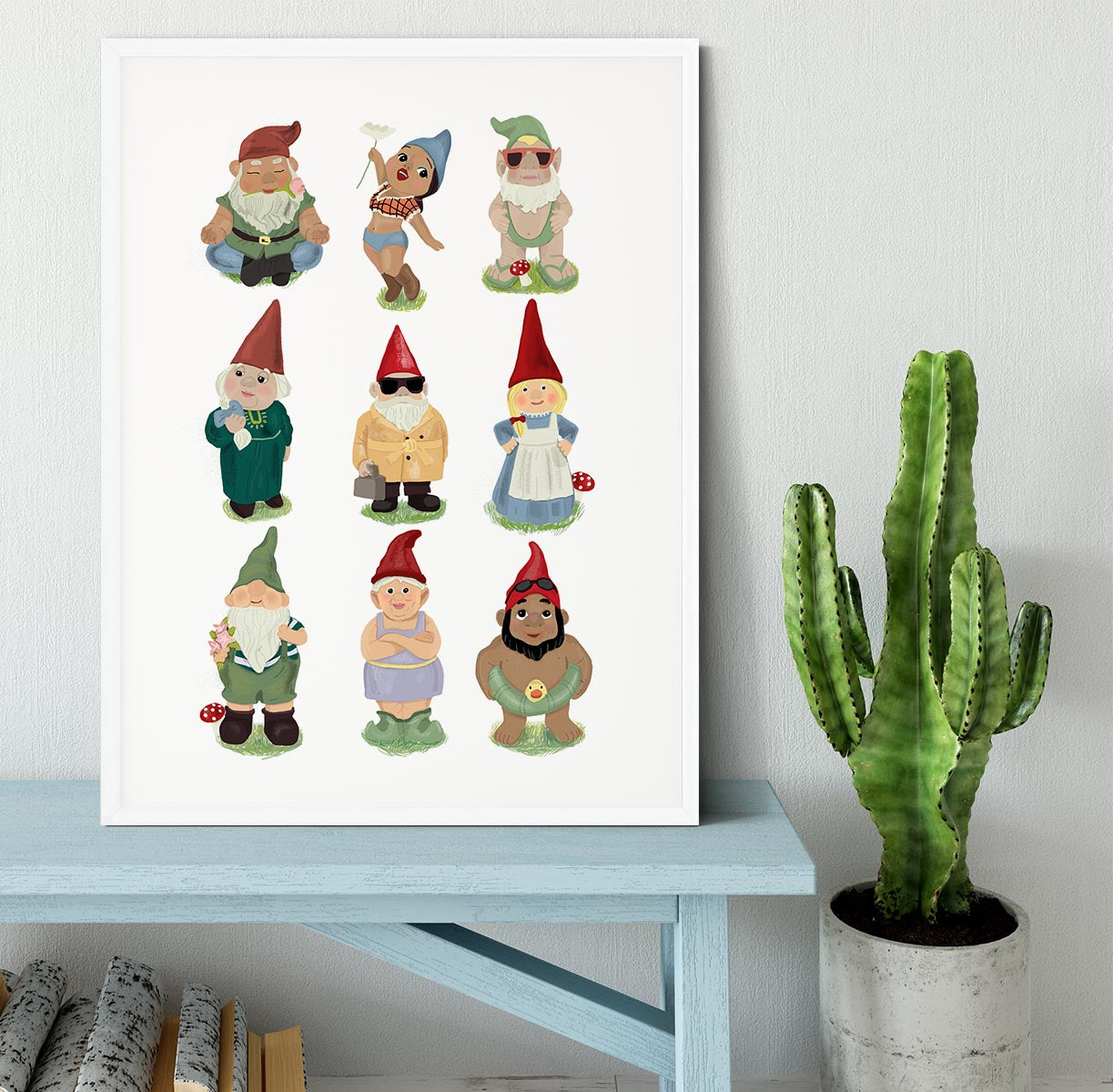 Garden Gnomes Framed Print - 1x - 5