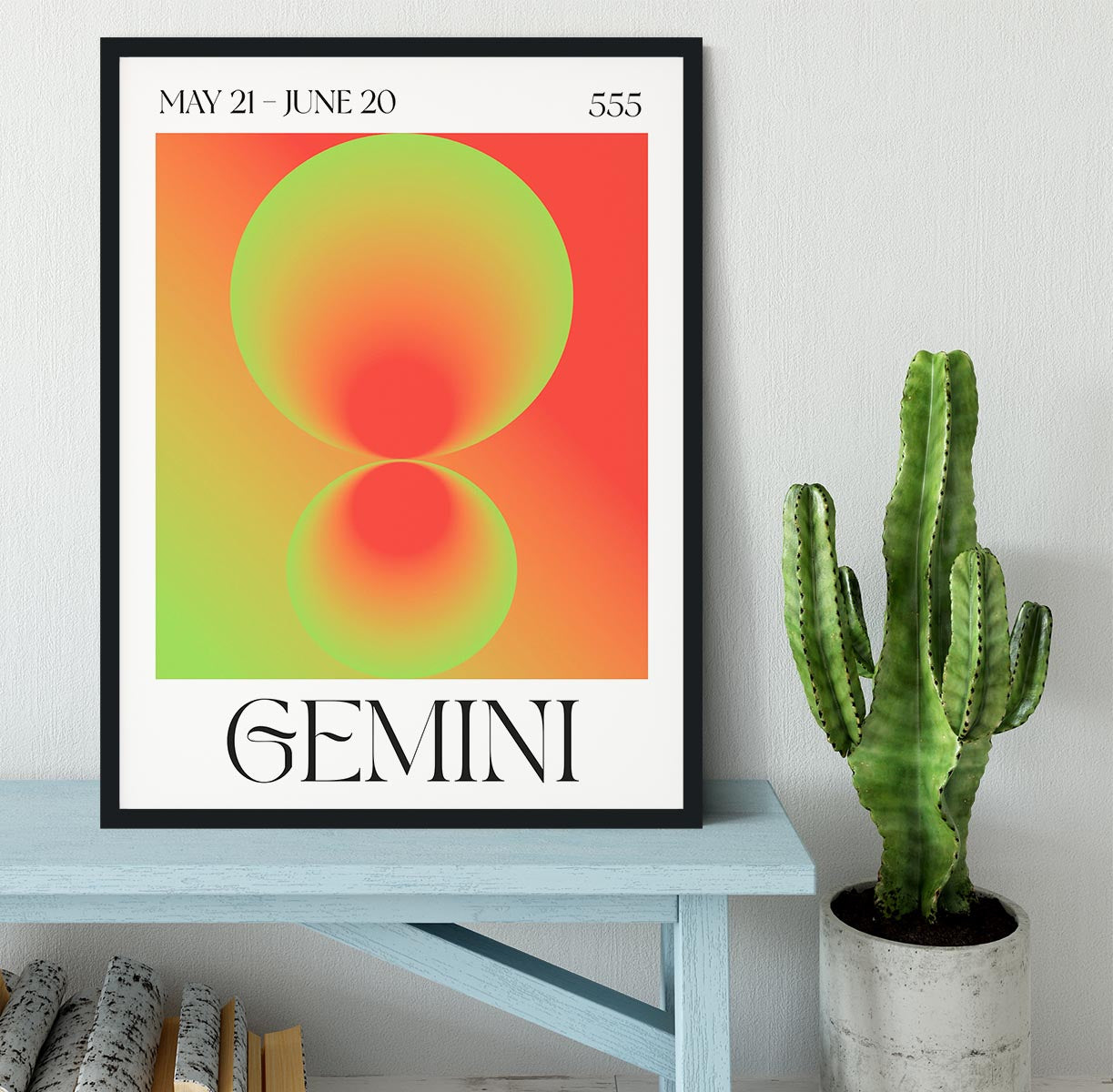 Gemini Celestial Harmony Print Framed Print - Canvas Art Rocks - 2