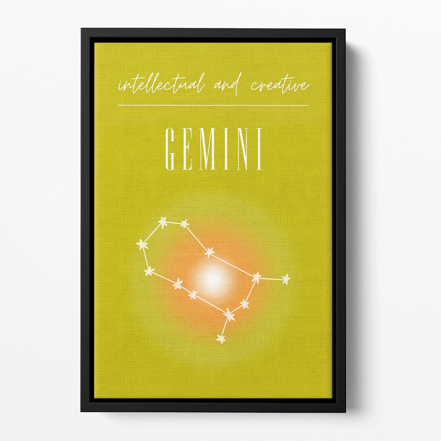 Gemini Zodiac Renewal Art Floating Framed Canvas - Canvas Art Rocks - 2