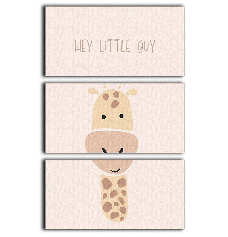 Giraffe nursery print 3 Split Panel Canvas Print - 1x - 1