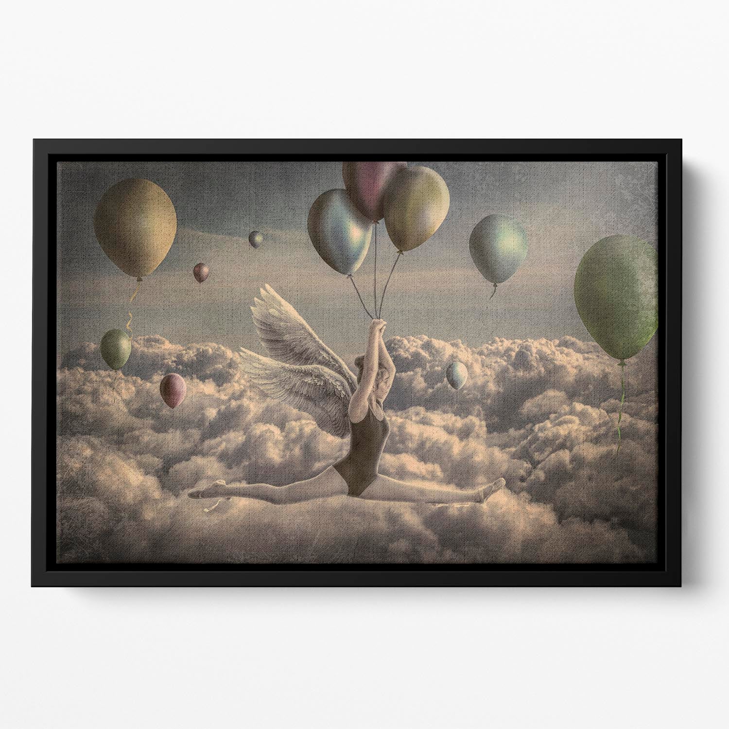 Go with the flow Floating Framed Canvas - 1x - 2