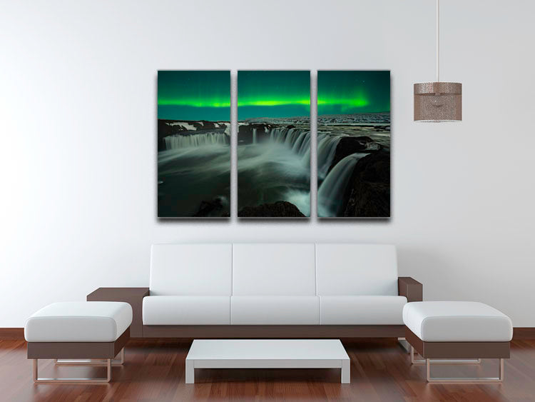 Godafoss 3 Split Panel Canvas Print - Canvas Art Rocks - 3