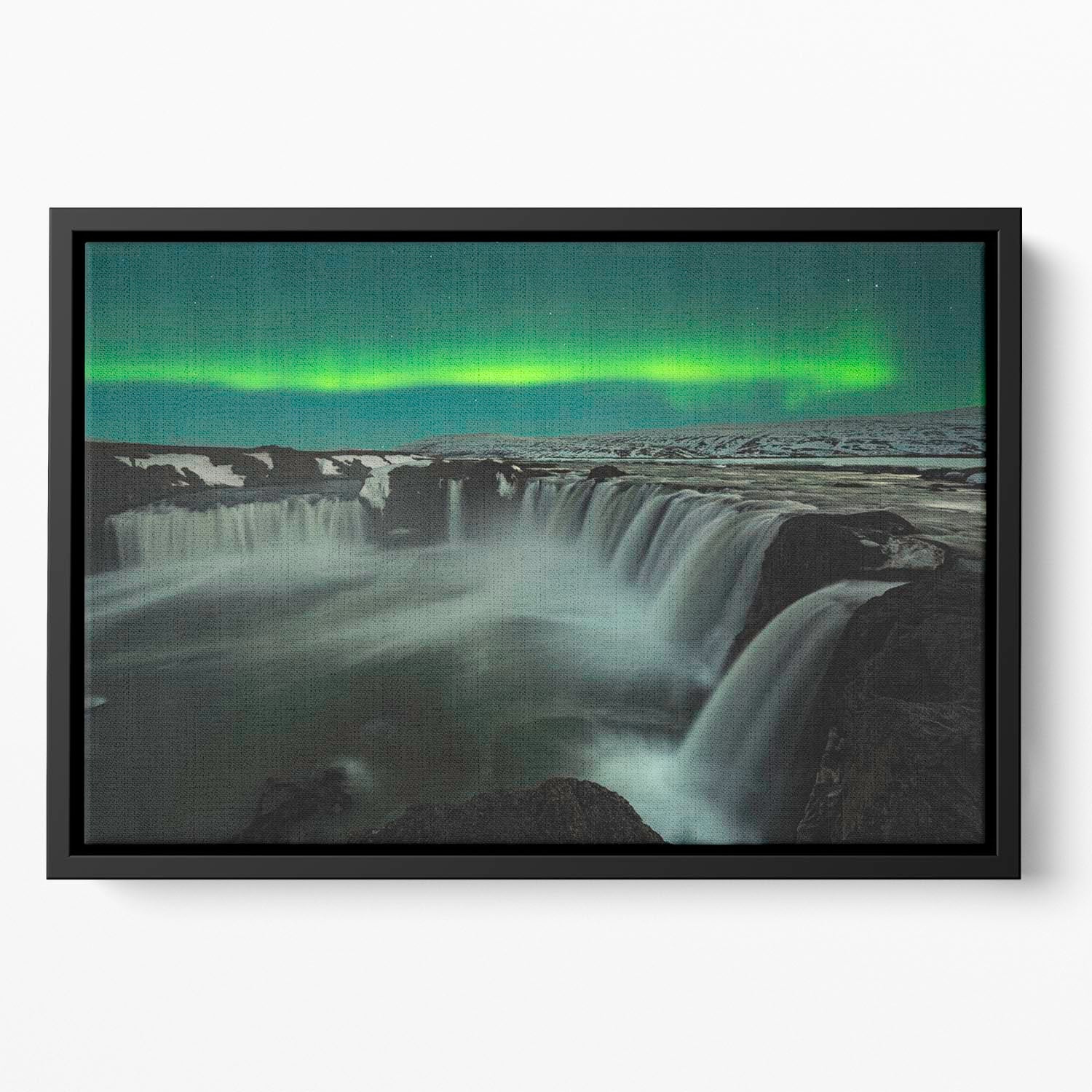 Godafoss Floating Framed Canvas - Canvas Art Rocks - 2