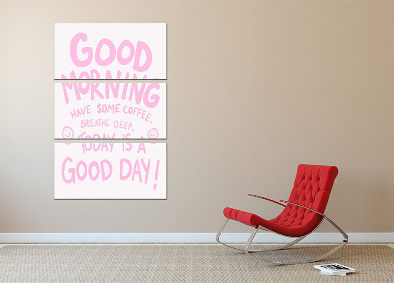 Good Morning 3 Split Panel Canvas Print - Canvas Art Rocks - 2