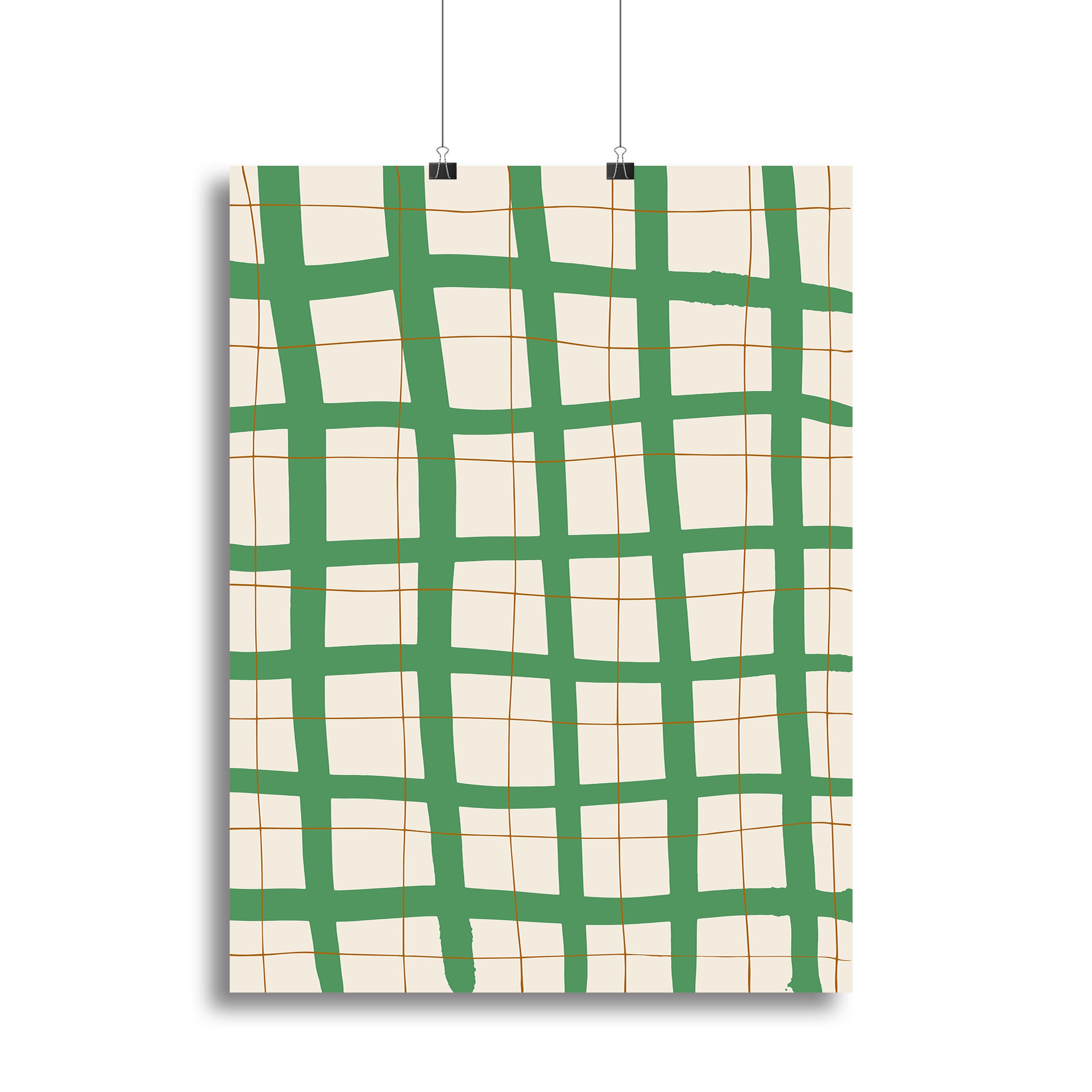 Green Grid Canvas Print or Poster - 1x - 2