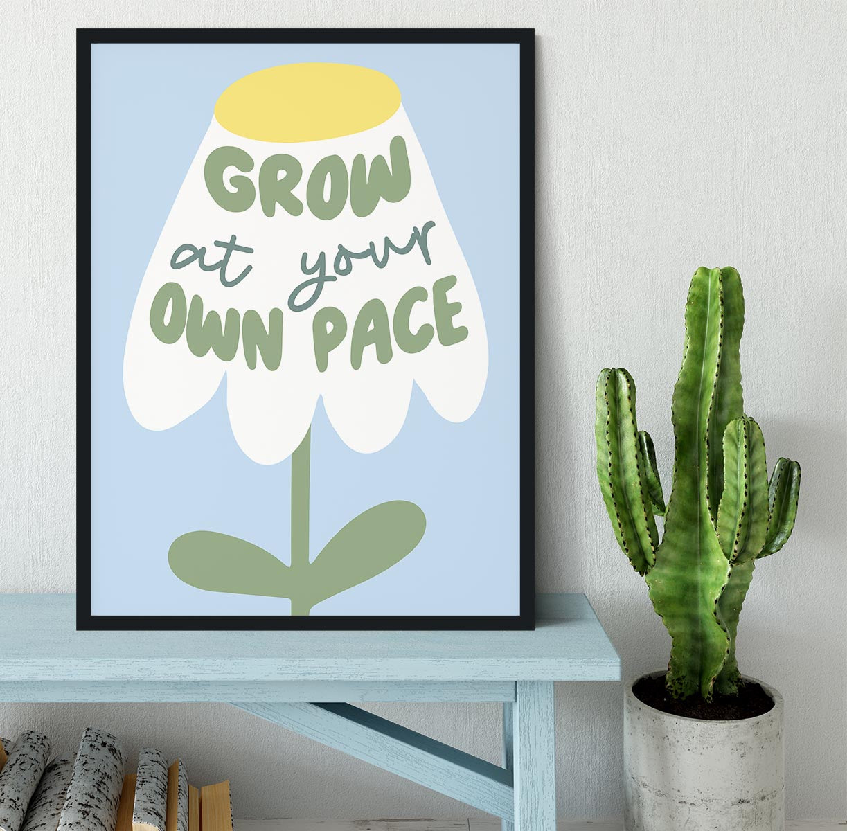 Grow At Your Pace Framed Print - Canvas Art Rocks - 2