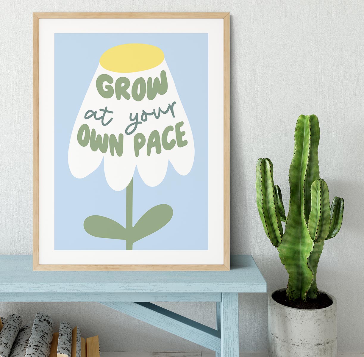 Grow At Your Pace Framed Print - Canvas Art Rocks - 3