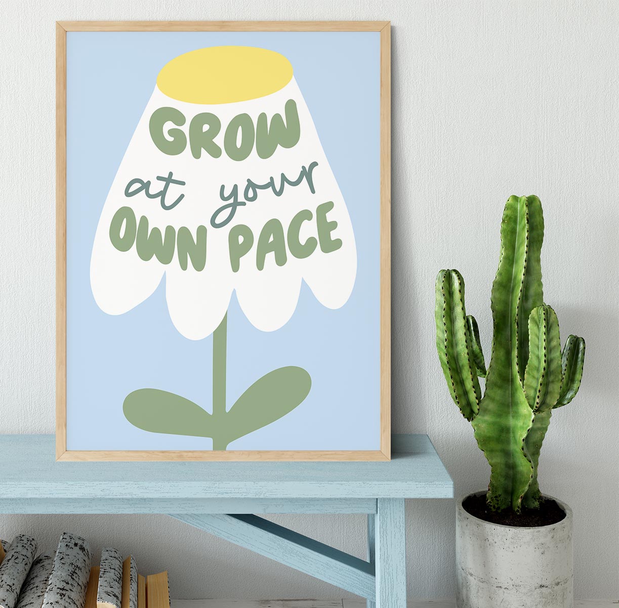 Grow At Your Pace Framed Print - Canvas Art Rocks - 4