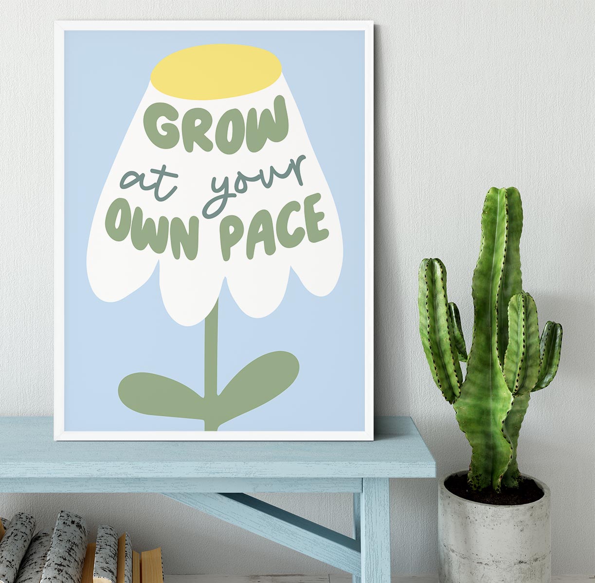 Grow At Your Pace Framed Print - Canvas Art Rocks -6