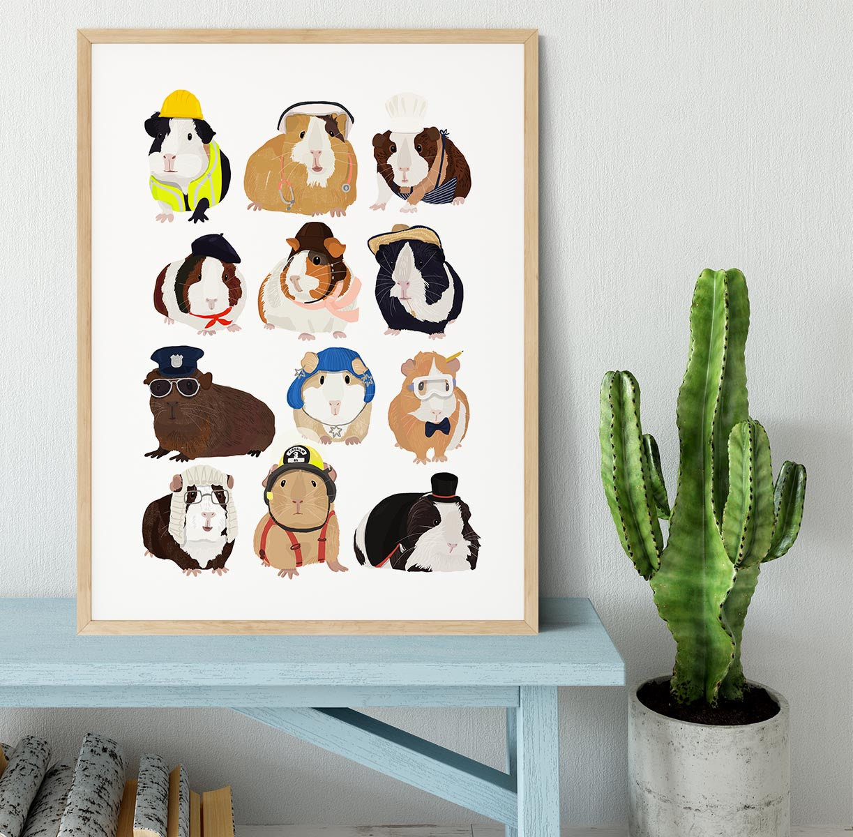 Guinea Pig Working Hr Framed Print - 1x - 3