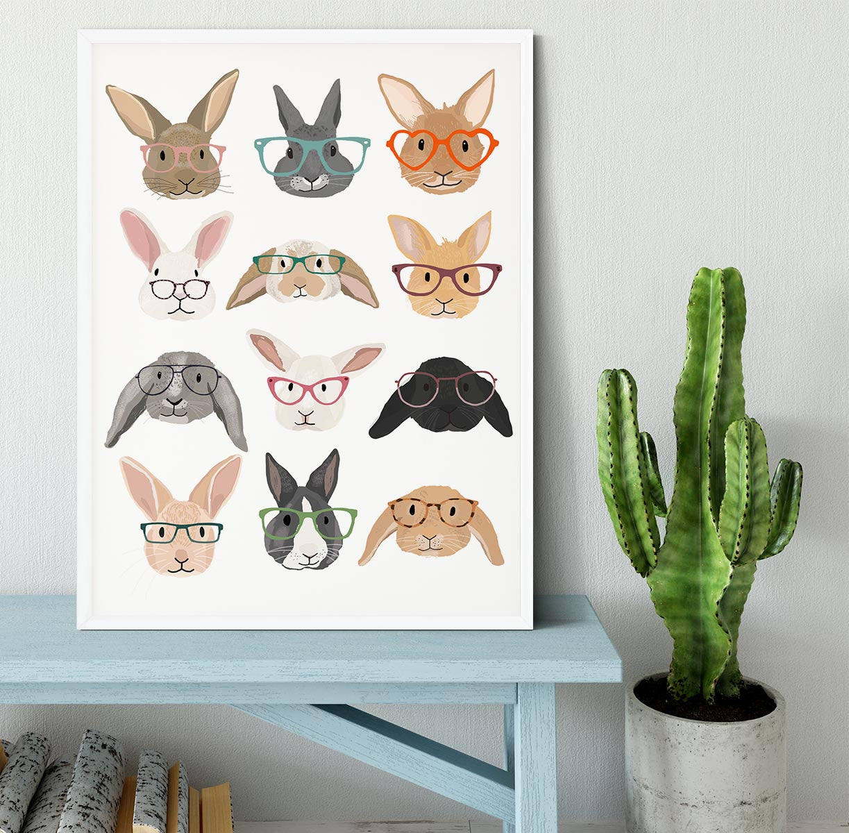 H Rabbits Framed Print - 1x -6