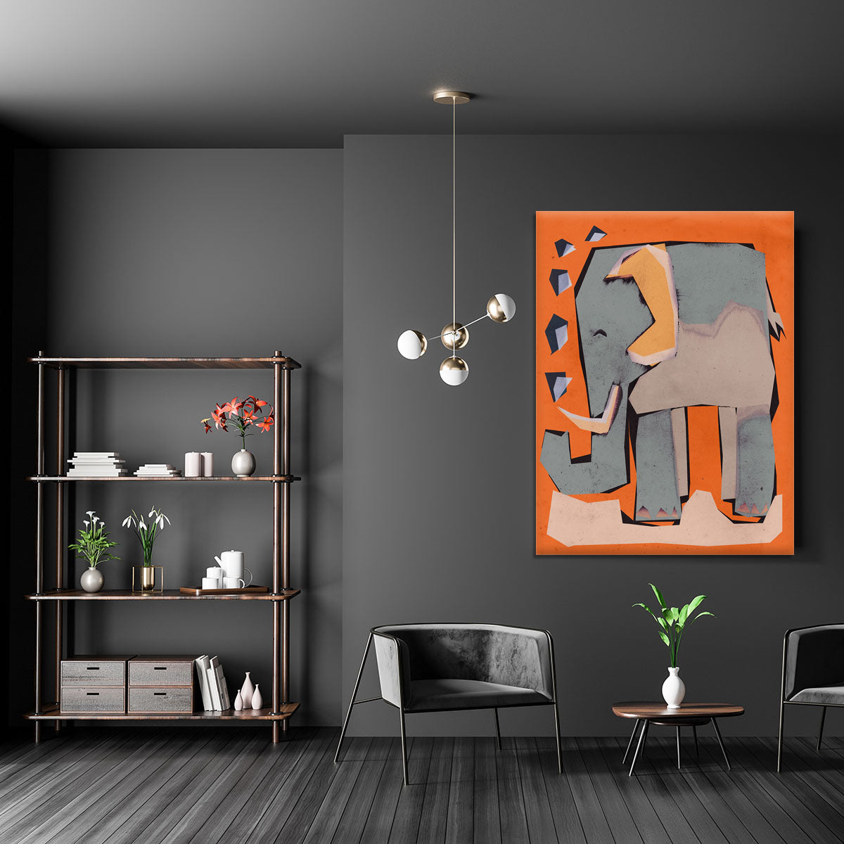 Happy Elephant Canvas Print or Poster - 1x - 5