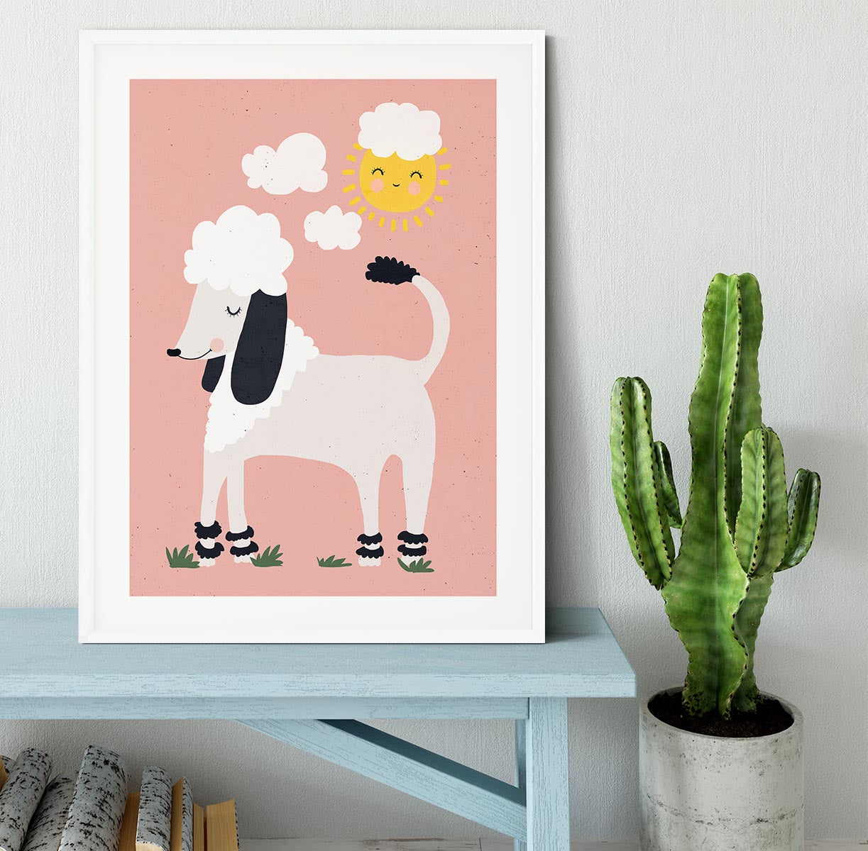 Happy Poodle Framed Print - 1x - 5