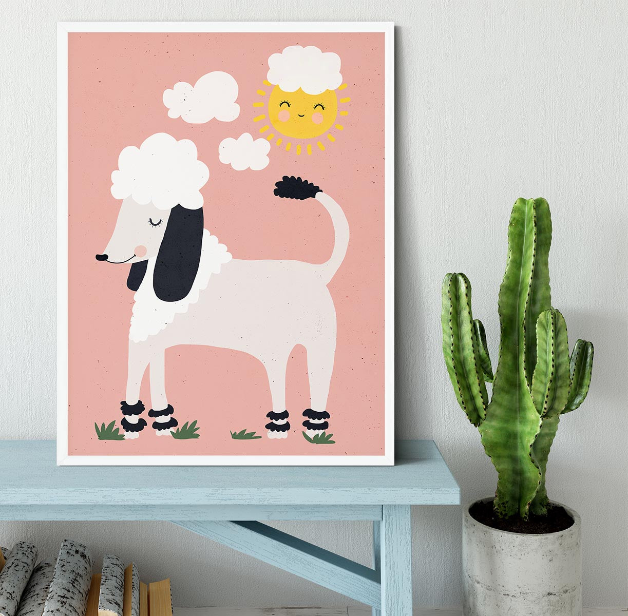 Happy Poodle Framed Print - 1x -6