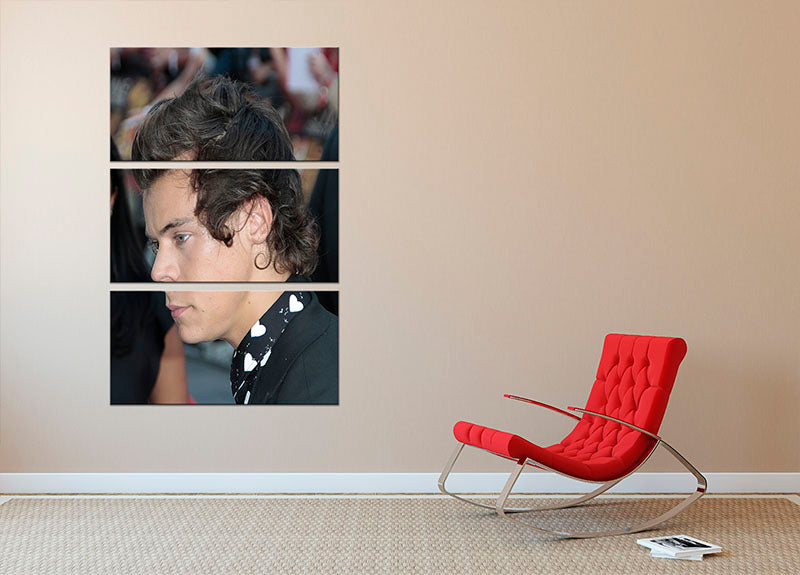 Harry Styles 2013 3 Split Panel Canvas Print - Canvas Art Rocks - 2